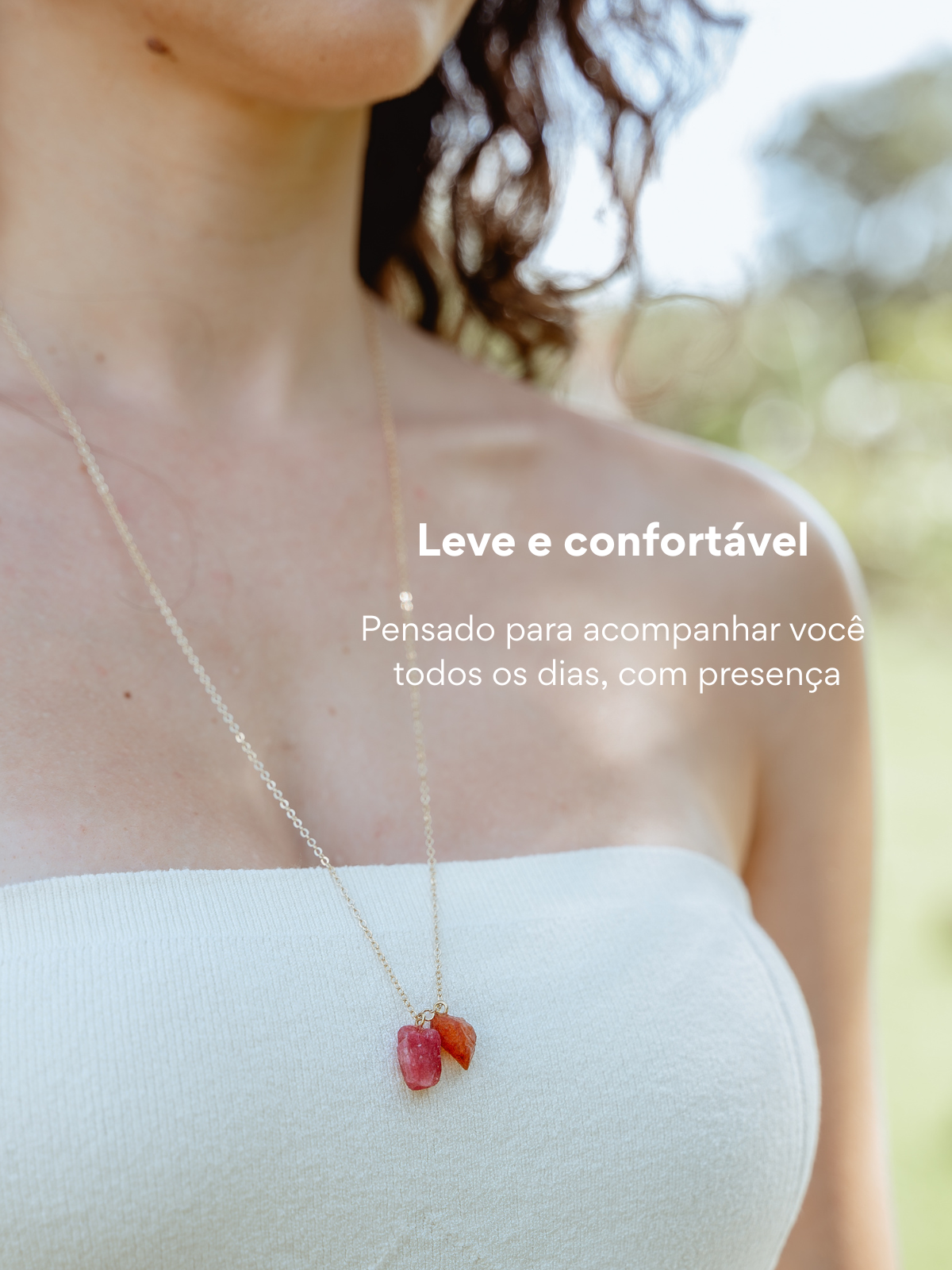 Escapulário Autoestima: Cornalina e Rodonita