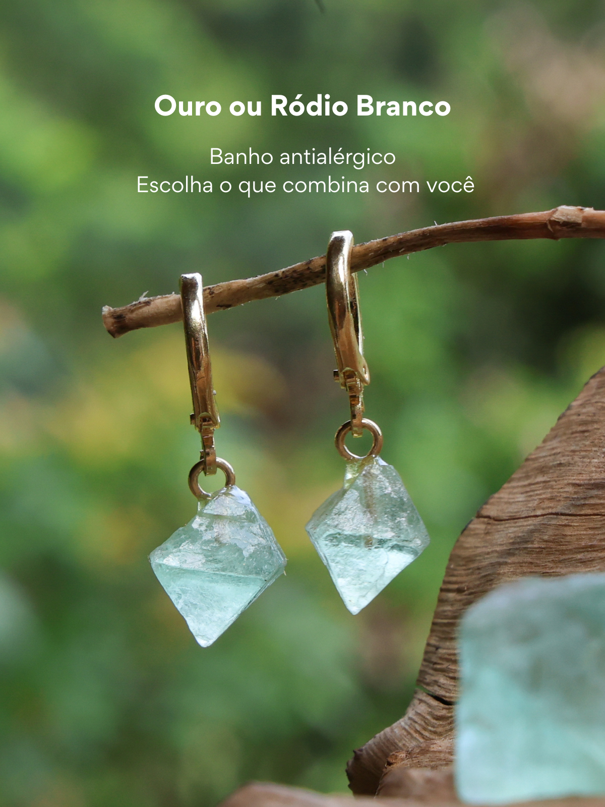 Brinco Essência: Fluorita Octaédrica