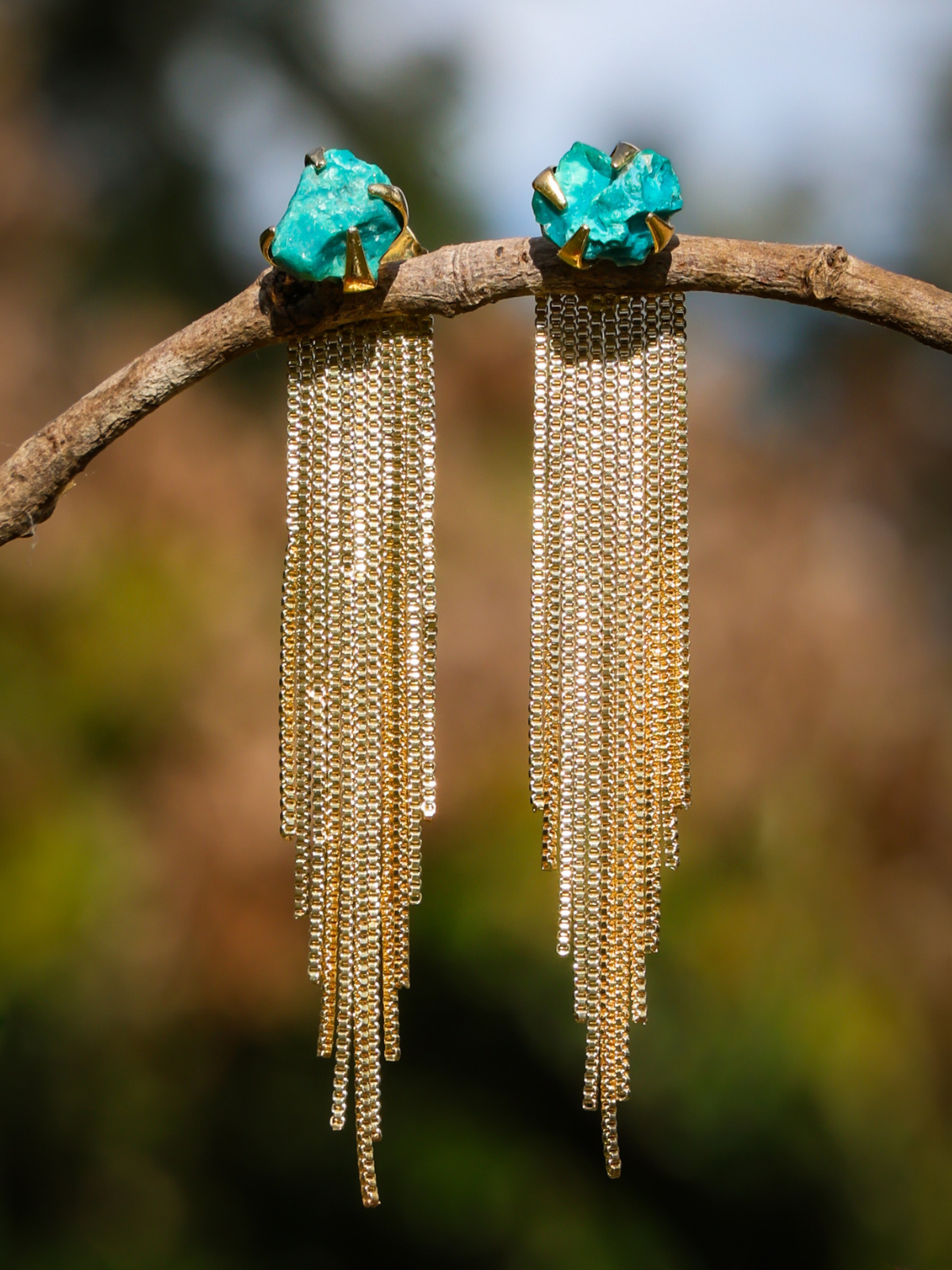 Brinco Aura - Crisocola