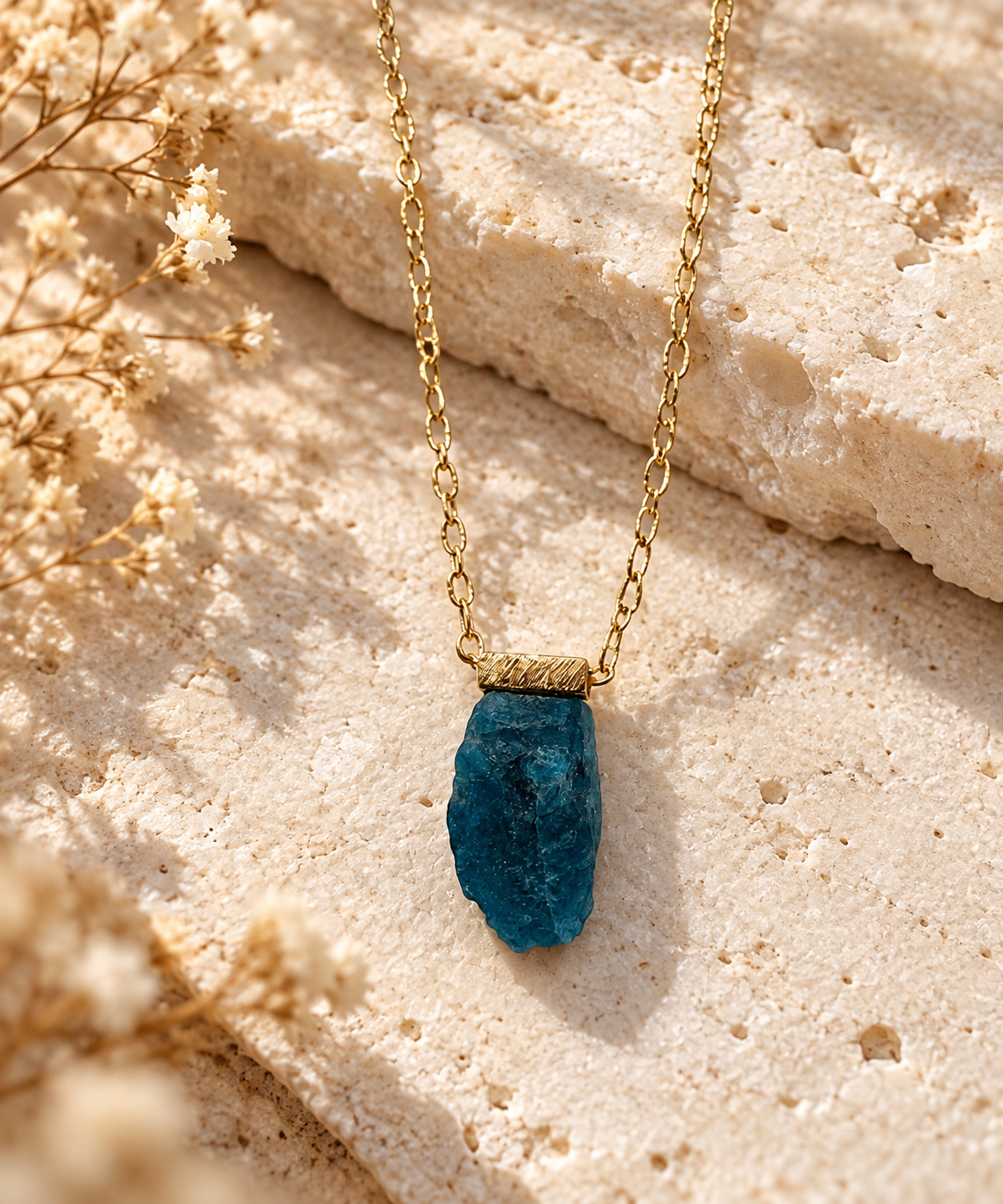 Colar de Apatita Azul