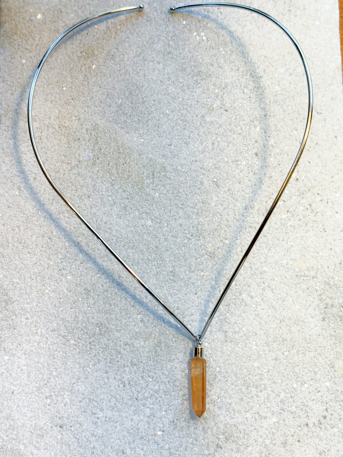 Choker de Quartzo Tangerina