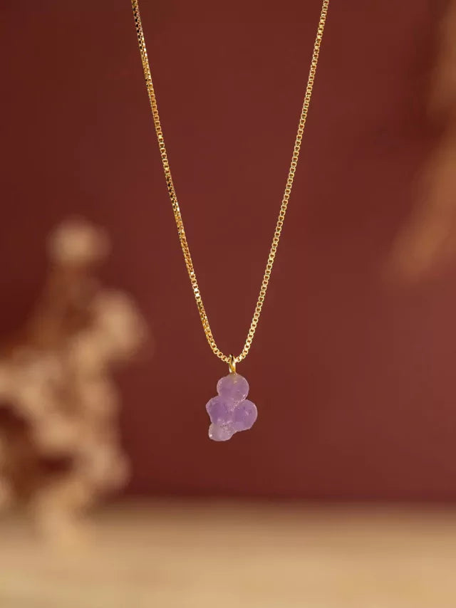 Colar de Calcedônia Uva