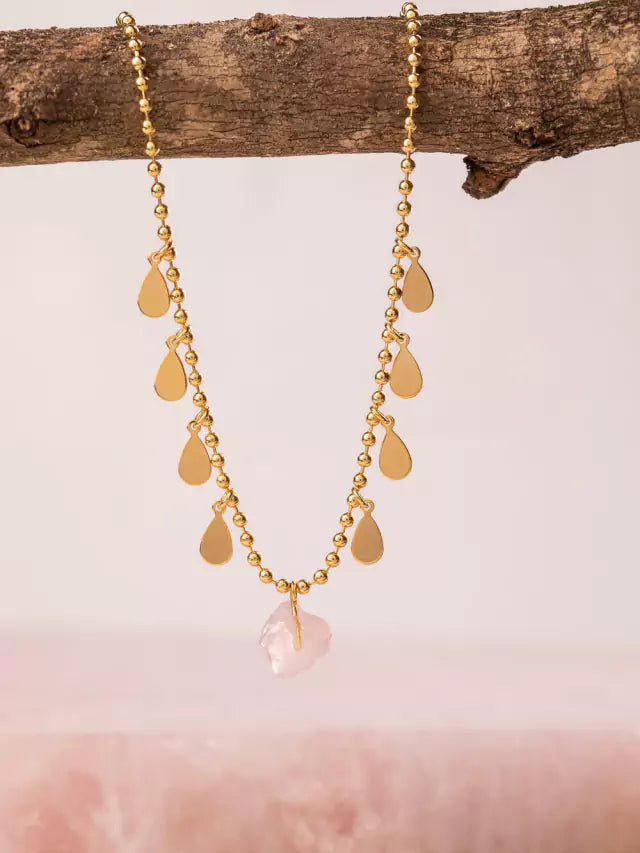 Tornozeleira Sagrada Sabedoria - Quartzo rosa