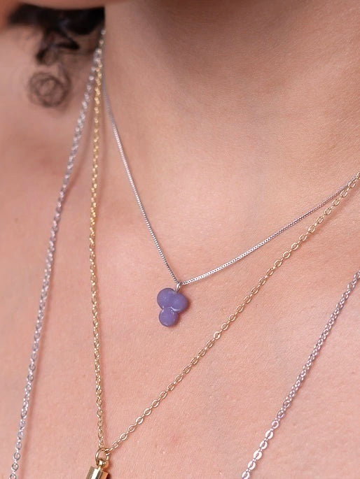 Colar de Calcedônia Uva