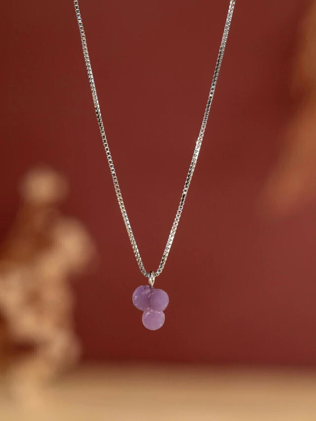 Colar de Calcedônia Uva