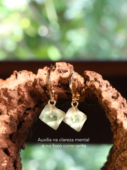 Brinco Essência: Fluorita Octaédrica