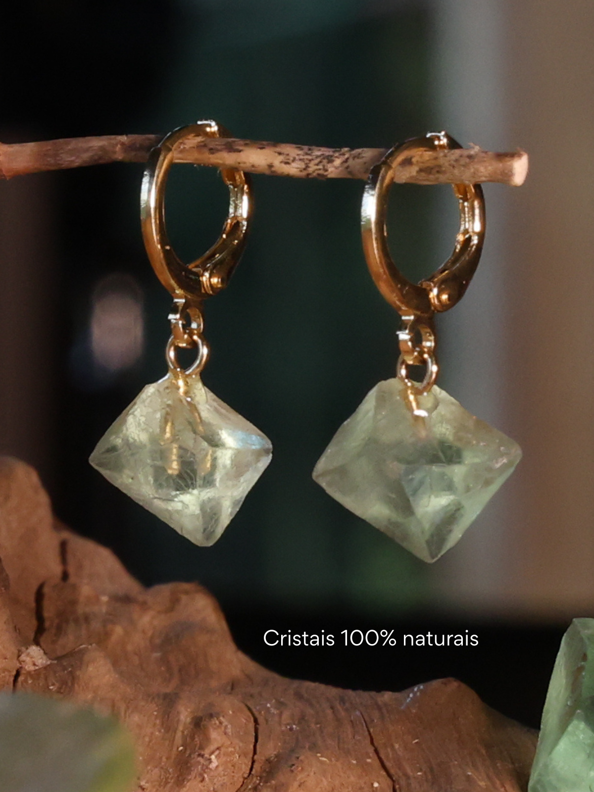 Brinco Essência: Fluorita Octaédrica