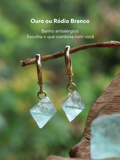 Brinco Essência: Fluorita Octaédrica