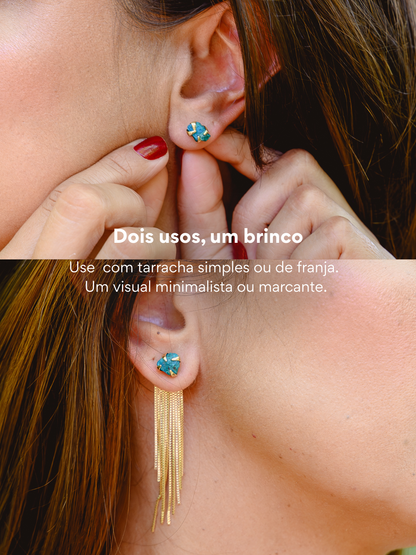 Brinco de Crisocola — Aura