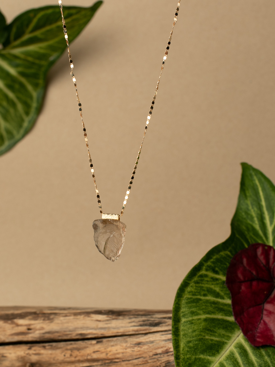 Colar de Quartzo Fumê