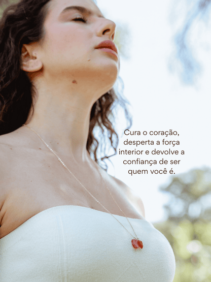 Escapulário Autoestima: Cornalina e Rodonita