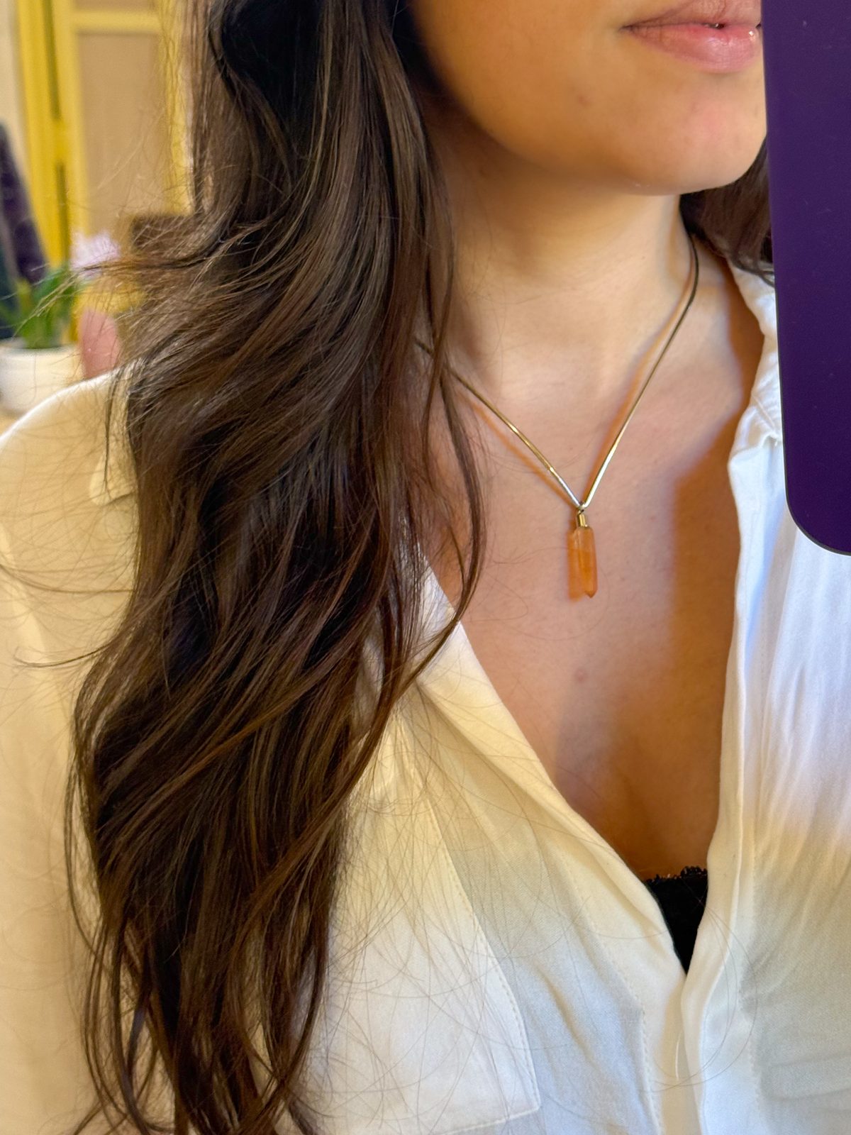 Choker de Quartzo Tangerina