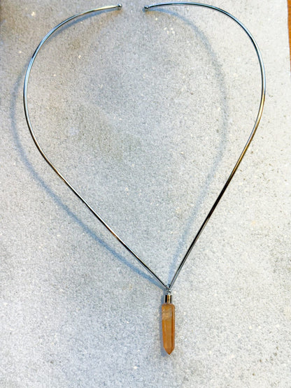 Choker de Quartzo Tangerina
